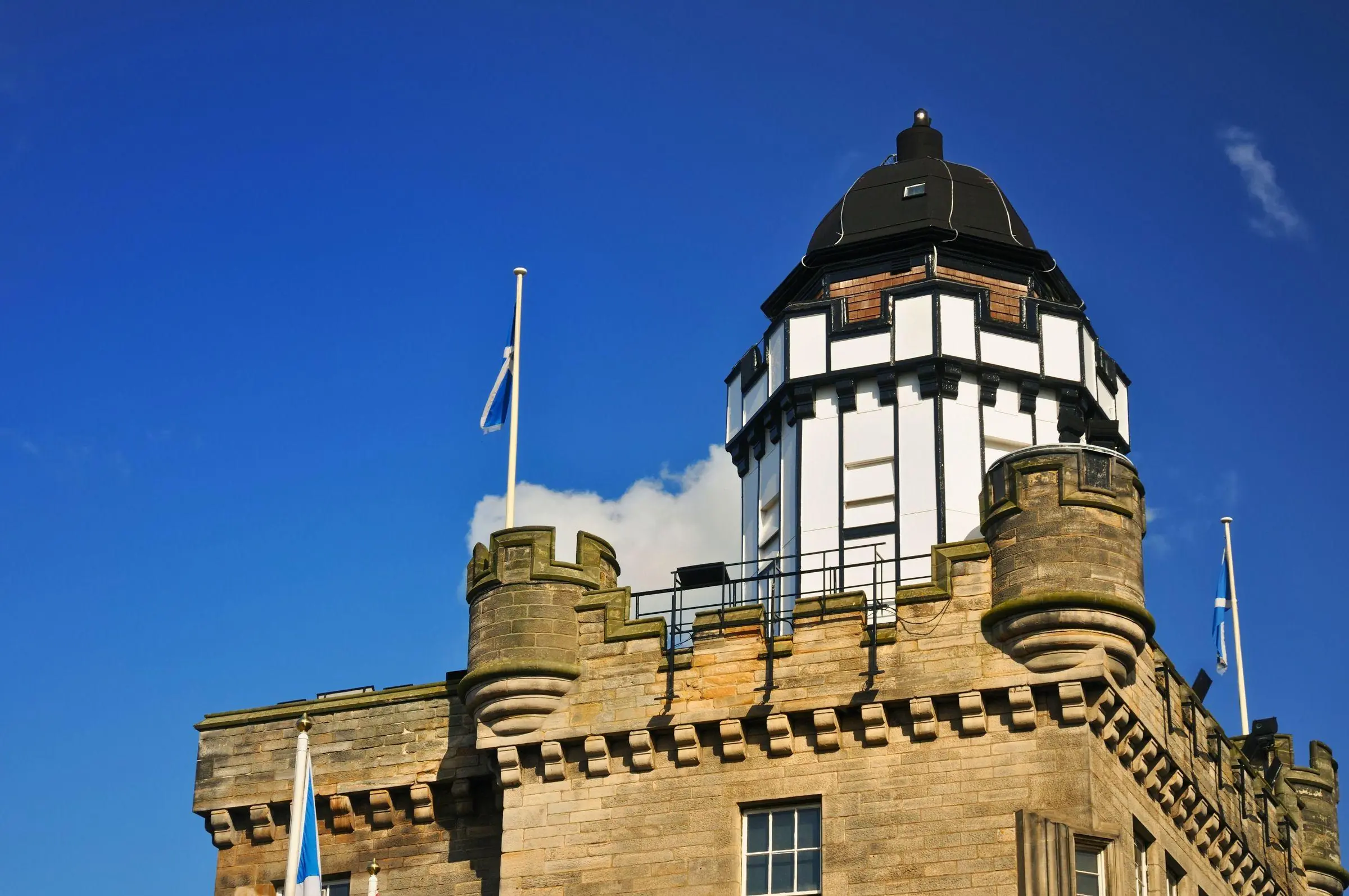 The exterior of the Camera Obscura and World of Illusions building on the Royal Mile