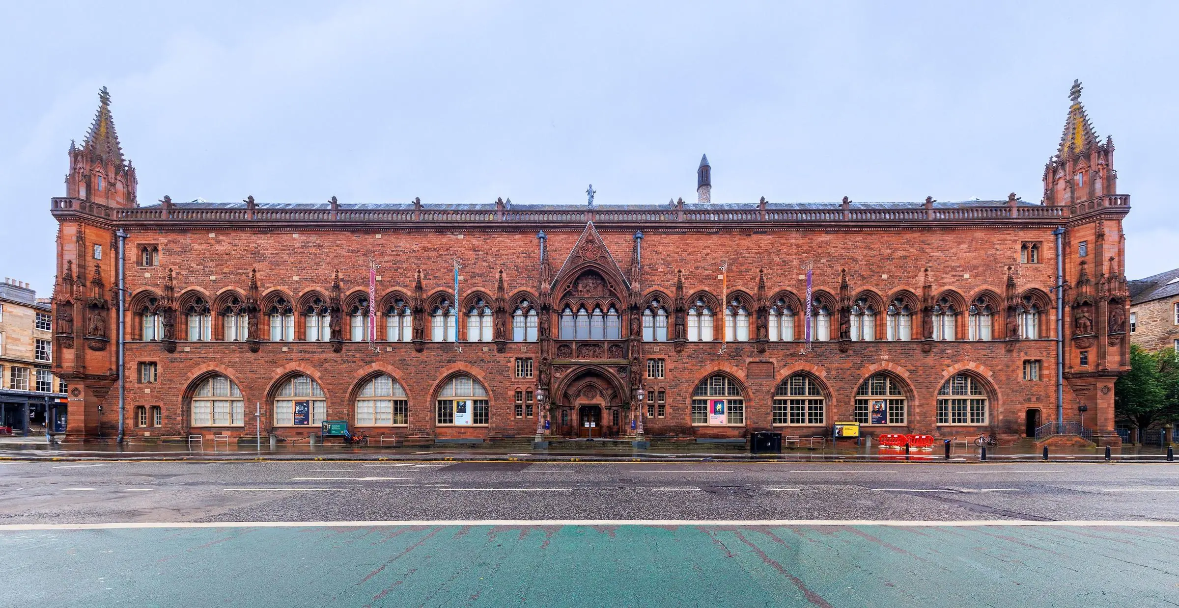 Scottish National Portrait Gallery Exterior The red sandstone exterior of the Scottish National Portrait Gallery on Queen Street
